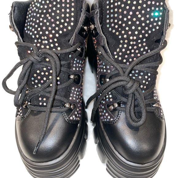 AWang X Dolls Kill Ultra Sparkly Black Platform Sneakers - NWT - Picture 10 of 10